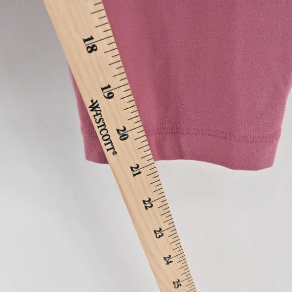 Lululemon Womens Align Crop 21" Leggings‎ Size 8 Pink Stretch Athletic Logo - Picture 4 of 11